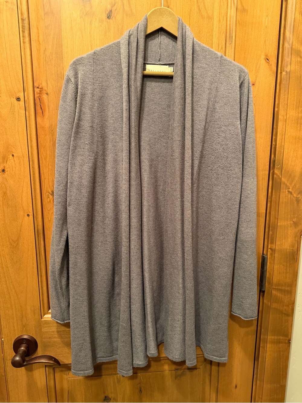 Dreamers Gray Open-Front Cardigan